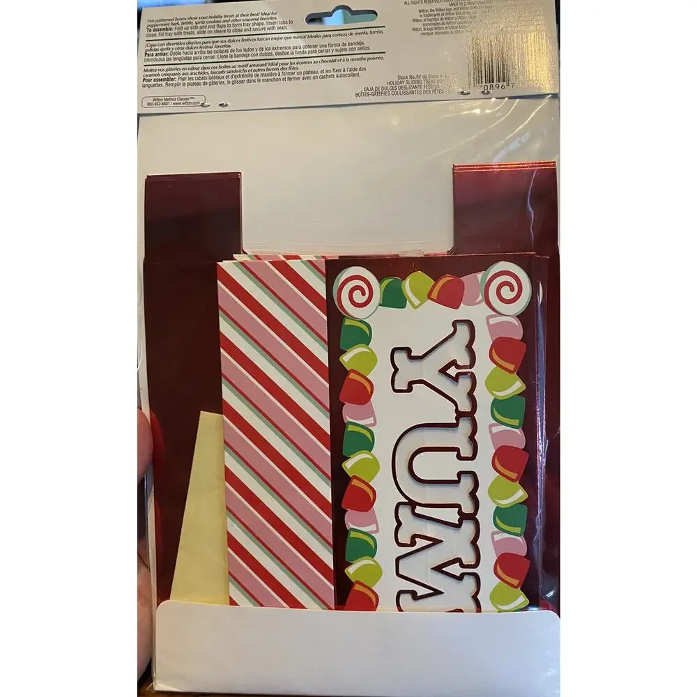 Wilton Holiday Yum Treat Box Kits Christmas Cello Loot Bags Dessert Baking Gift